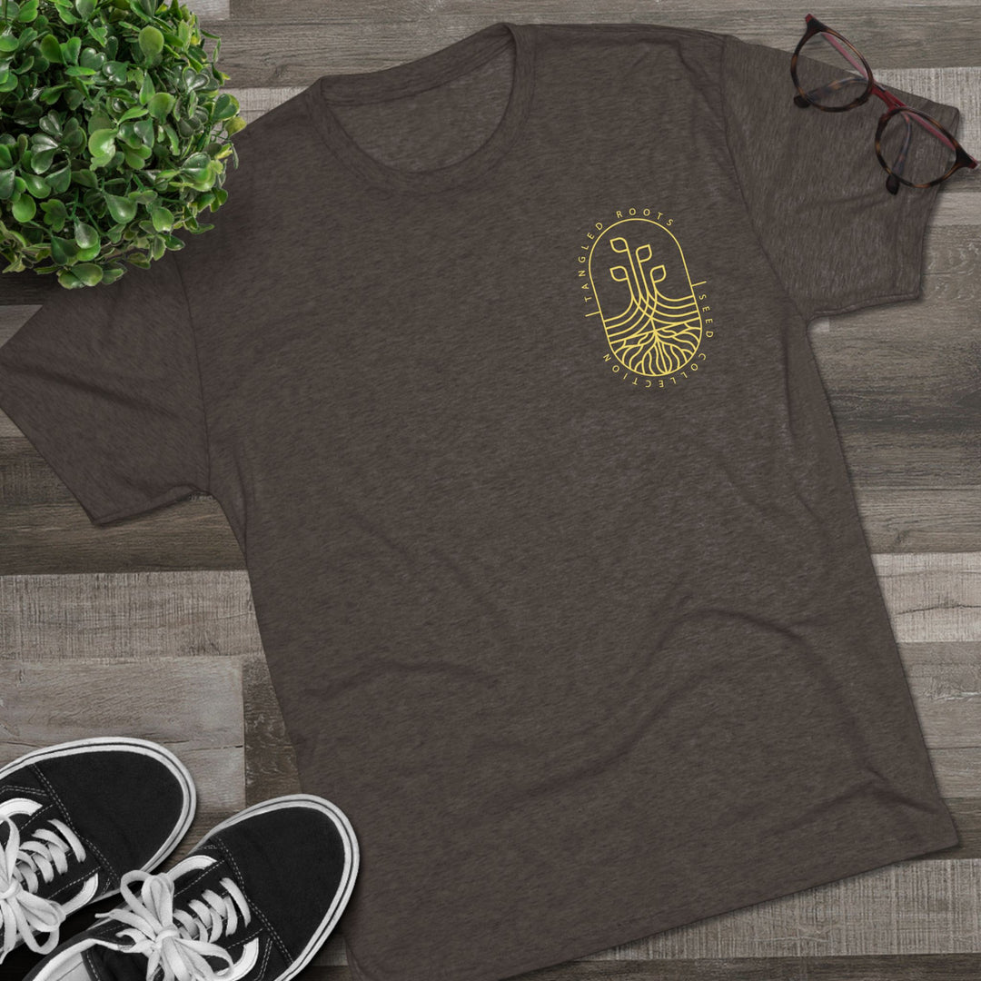 Unisex Tri-Blend Crew Tee - Gold Logo