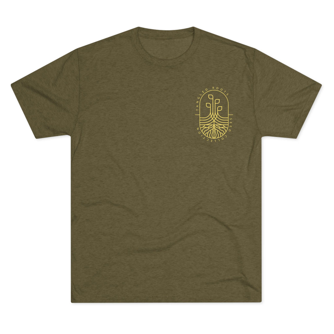 Unisex Tri-Blend Crew Tee - Gold Logo