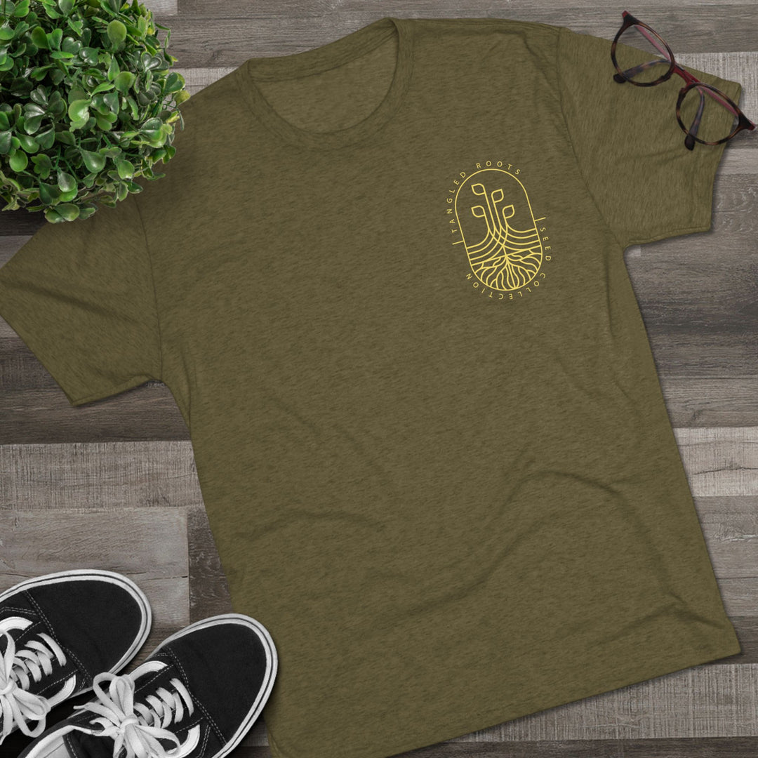 Unisex Tri-Blend Crew Tee - Gold Logo